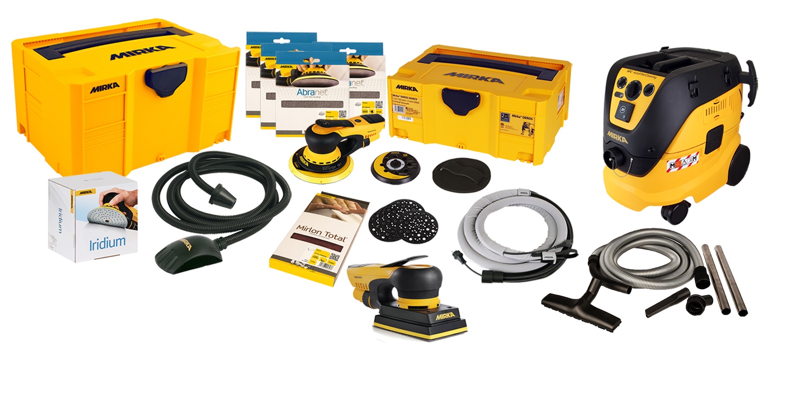 Mirka Deros-System XL Double inkl. DEROS 353CV 81x133 mm Schwingschleifer