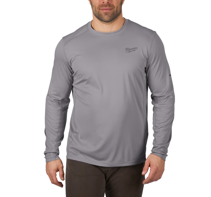 Milwaukee Funktions-T-Shirt langärmlig WWLSG-S grau mit UV-Schutz