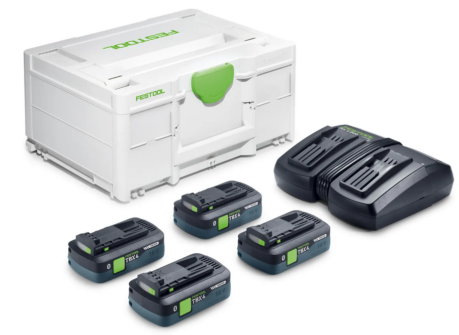 Festool Energie-Set SYS 18V 4xTBX4/TCL6DUO