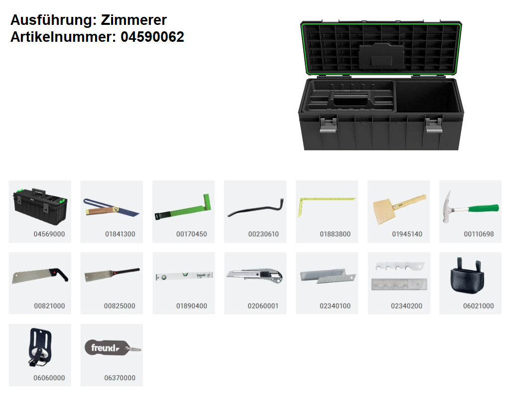 Freund Job-Starterset Zimmerer