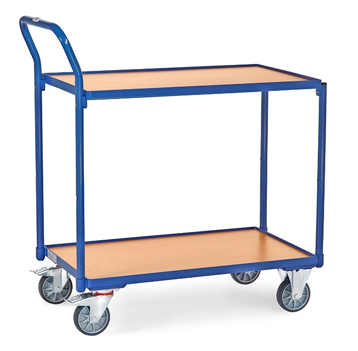Fetra leichter Tischwagen mit 2 Böden im Rahmen liegend und einer Ladefläche von 850 x 500 mm 2740