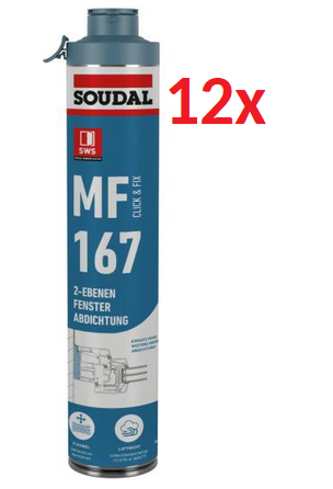 wetrw4gtehzmnjgftzjgr8tlUw5C0aK5 Soudal MF 167 Click&Fix 2-Ebenen Fenster Abdichtung 750ml  Preis per Karton mit 12Stk