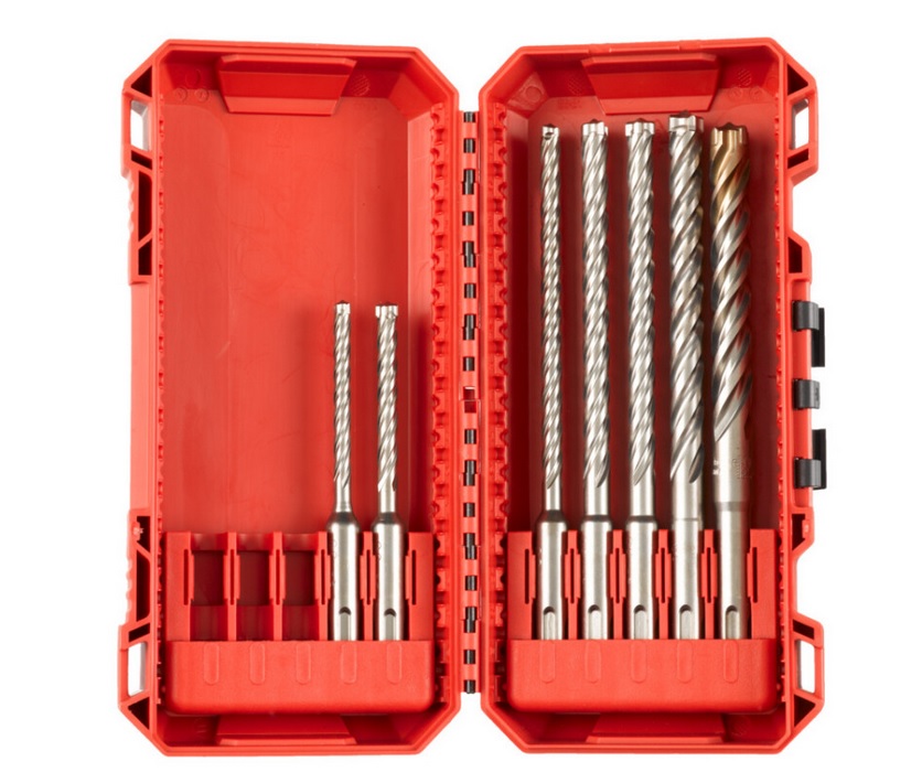 Milwaukee Hammerbohrer MX4 SDS-Plus Set 7-teilig 5/6 x 115mm, 6/8/8/10 x 165 mm, 12 x 160 mm in PAC Milwaukee Hammerbohrer MX4 SDS-Plus Set 7-teilig 5/6 x 115mm, 6/8/8/10 x 165 mm, 12 x 160 mm in PAC
