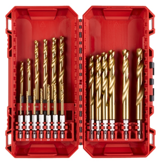Milwaukee SHOCKWAVE Metallbohrer HSS-G RED HEX Titan 1/4" 19-teiliges Set in PACKOUT