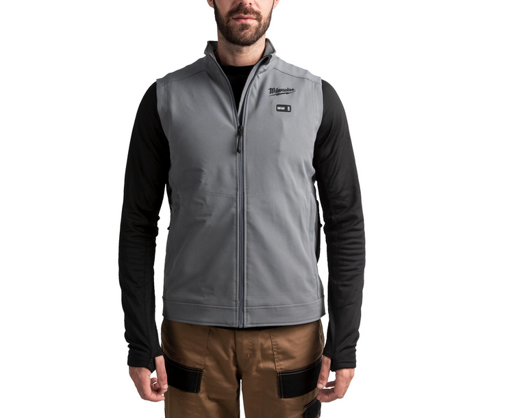Milwaukee (M) 12 V Akku-Heiz-Weste Herren grau M12HVGREY1-0, ohne Akku u. Ladegerät