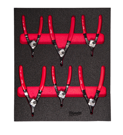 Milwaukee Sicherungsringzangen Einlage 6-teilige Einlage für Werkstattwagen 78 cm