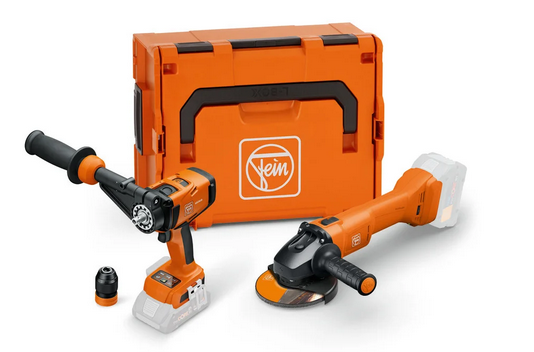 FEIN Vorteils-Combo Akku Akku-Bohrschrauber ASCM 18-4 QM AS & Akku-Winkelschleifer CCG 18-125-12