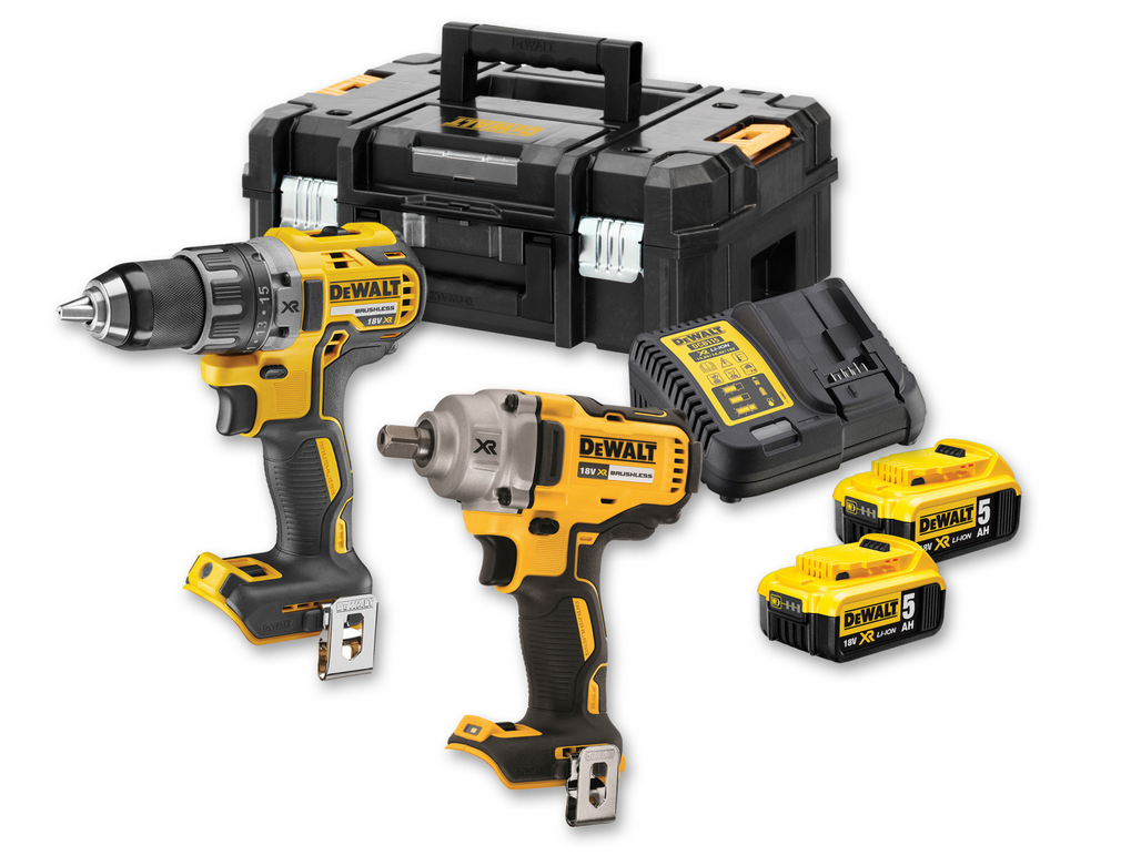 DeWalt Akku-Kombopack mit DCD 791 (Bohrschrauber), DCF 894 (Schlagschrauber)