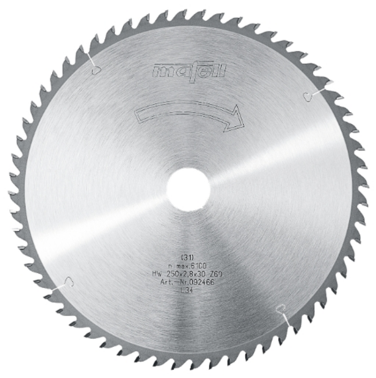 Mafell Sägeblatt 250x2,8x30mm, Z60, WZ f. Erika85E