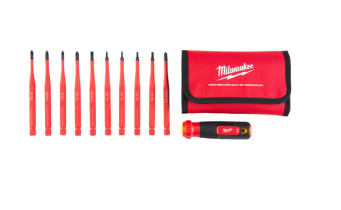 Milwaukee Multi-Bit Schrauberdreher 4 in 1 VDE geprüft inkl. 4 isolierten Bits TX