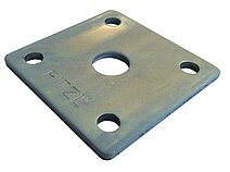 5-Loch-Platte für Gewinde M 24 Maße: 100 x 100 x 6 mm
