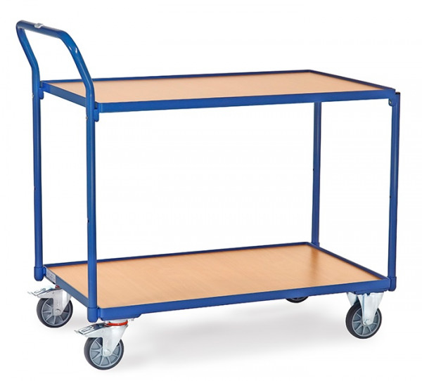 Fetra leichter Tischwagen mit 2 Böden im Rahmen liegend und einer Ladefläche von 1.000 x 600 mm 2742